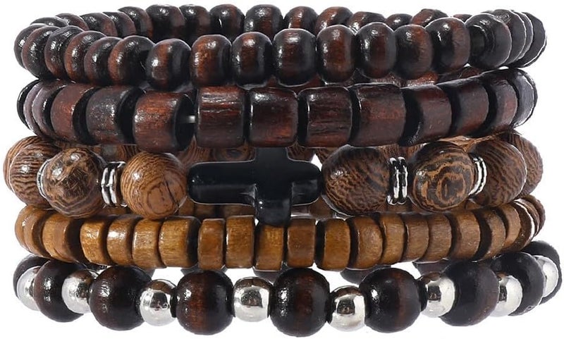 JAVMOO Gothic Bracelet Adjustable Punk Braided Leather Multilayer Grunge Set Bracelets Emo Metal Cuff Wrap Bangles Meaningful Gift - Image 1